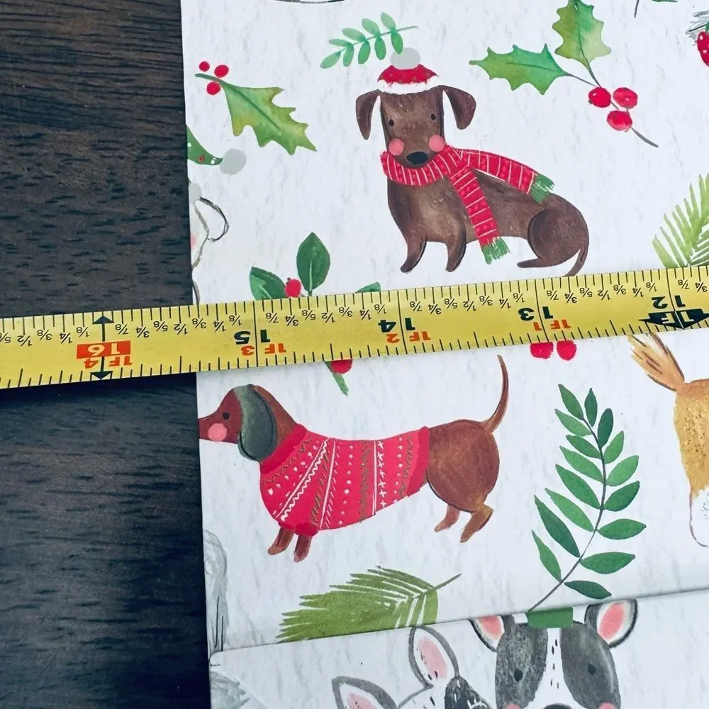 Christmas Holiday Dogs Large Gift Bag